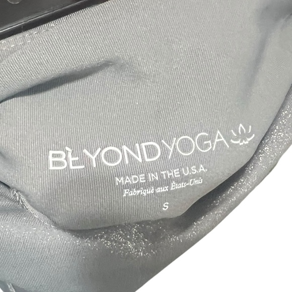 Beyond Yoga Leggings 'Twinkle' High Rise Stone Gray Gunmetal Shimmer Size Smalll - Picture 12 of 12